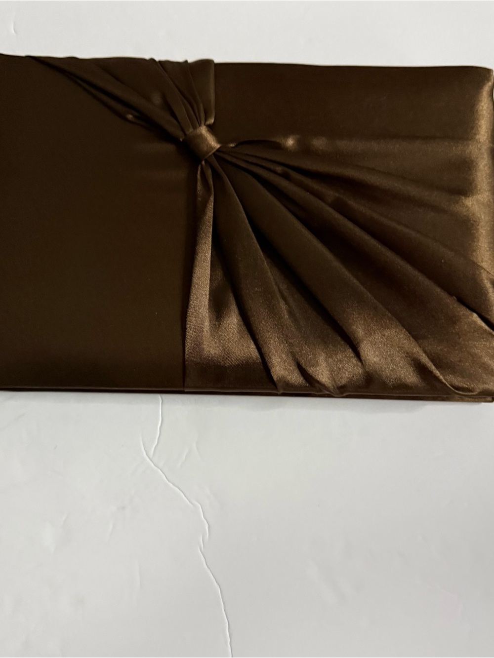 Guest Book Wedding Bridal Dark Brown Bow Lillian Rose